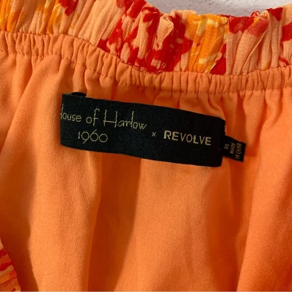 House of Harlow x REVOLVE Kirsi Top in Orange Floral XS - Picture 5 of 9